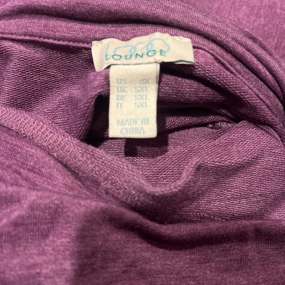 LOGO Lori Goldstein Purple Knit Top Long Sleeve‎ Turtleneck Sweater Plus Size 4X - Picture 2 of 7